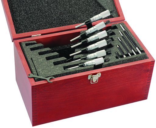 OUTSIDE MICROMETER SET, 0-6", .0001" GRADS ST436.1CXRLZ