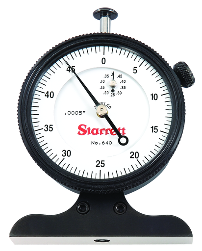 DIAL DEPTH GAGE, 0-1/2" RANGE, .0005" GRAD 640JZ