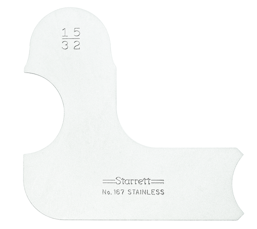RADIUS GAGE, 15/32" 167-15/32