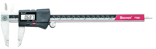 CALIPER, ELECTRONIC - WITH OUTPUT - 8"/200MM - W/PLASTIC CASE EC799B-8/200