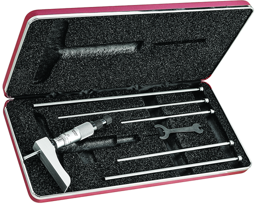 MICROMETER DEPTH GAGE 0-6", WITH HALF BASE 443Z-6RL