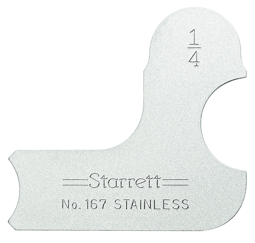 RADIUS GAGE, 1/4" 167-1/4