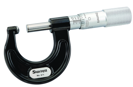 OUTSIDE MICROMETER, ROUNDED ANVIL, 0-1" 211XP