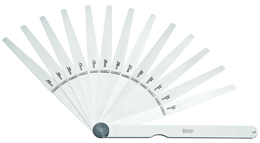 THICKNESS GAGE, 0.03-0.50mm, 13 TAPERED LEAVES 173MCT