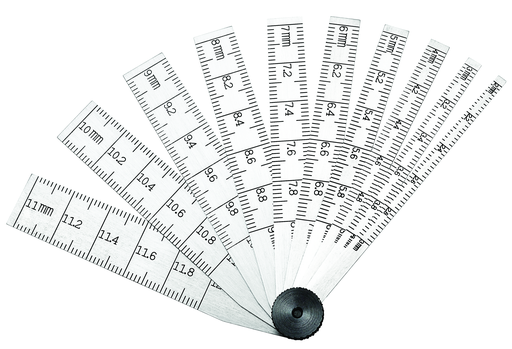 TAPER GAGE, 2-12mm RANGE, 10 LEAVES 269MA