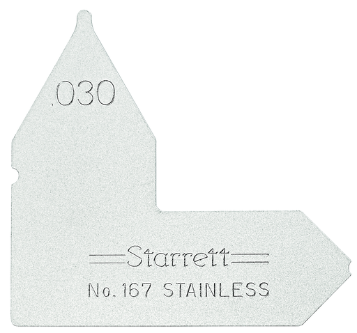 RADIUS GAGE, .030" 167-030