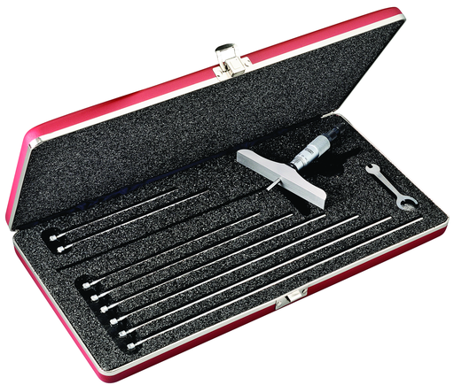 MICROMETER DEPTH GAGE 0-225mm, 4" BASE 445MBZ-225RL