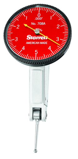 DIAL TEST INDICATOR, RED DIAL, WITH STANDARD LETTER OF CERTIFICATION R708AZ W/SLC
