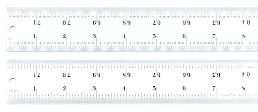 RULE, 72", 16R GRAD, HEAVY SPRING TEMPERED C416R-72
