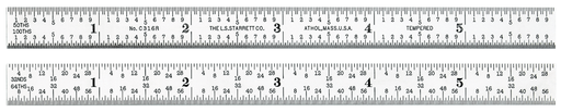 STEEL RULE, FULL FLEXIBLE, 6", 16R GRADS C316R-6