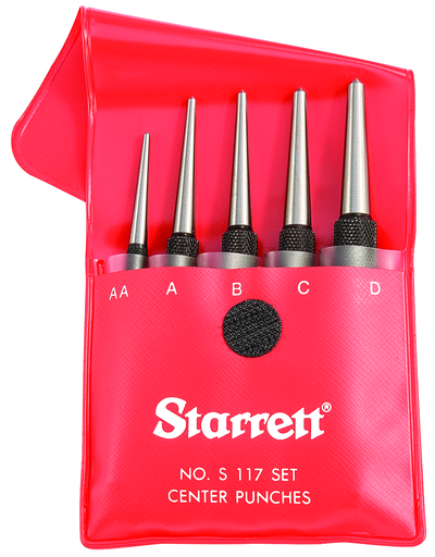 CENTER PUNCHES, SET OF 5, IN PLASTIC CASE S117PC