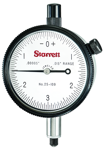 DIAL INDICATOR, 0-.015", .00005" GRAD 25-109J
