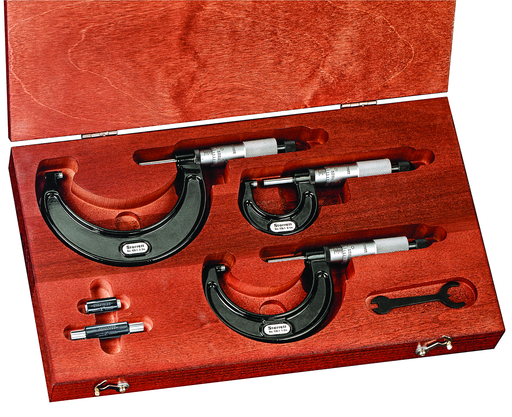 OUTSIDE MICROMETER SET, 0-3", .001" GRADS S436.1AXRLZ