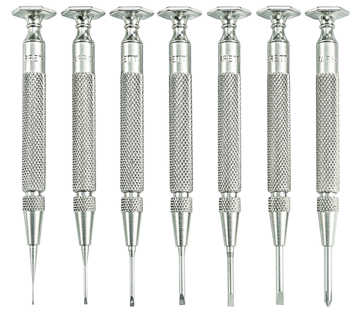 JEWELLERS' SCREW DRIVERS, SET OF 7 S555Z-7
