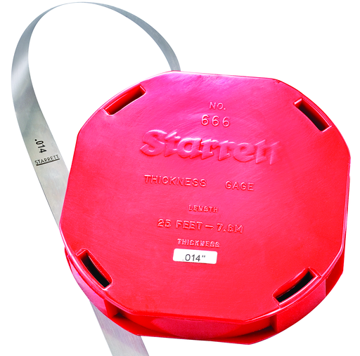 THICKNESS GAGE, .014", 25' ROLL, PLASTIC DISPENSER CASE 666-14