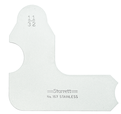 RADIUS GAGE, 11/32" 167-11/32