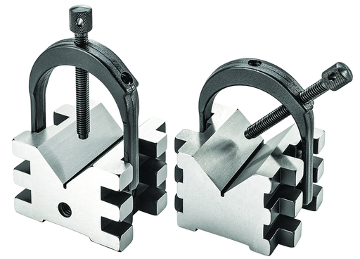V-BLOCKS (2) & CLAMPS (MATCHING PAIR) 568C