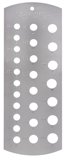 DRILL GAGE, STANDARD LETTER SIZES 198