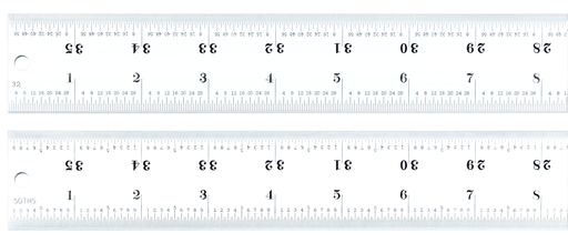 RULE, 36", 16R GRAD, HEAVY SPRING TEMPERED C416R-36