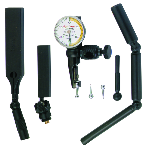 DIAL TEST INDICATOR SET, 0-15-0, .0005" GRAD 711LCSZ