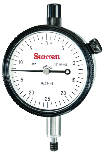 DIAL INDICATOR, 0 -.125", .001" GRAD 25-145J