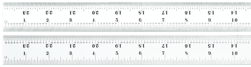 STEEL RULE, SPRING-TEMPERED, 24", 7R GRADS C607R-24