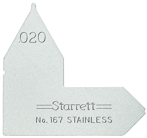 RADIUS GAGE, .020" 167-020