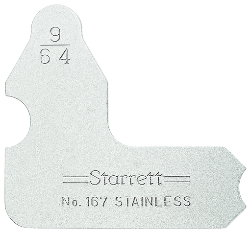RADIUS GAGE, 9/64" 167-9/64
