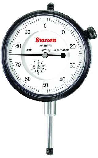 DIAL INDICATOR, 0 -1.000", .001" GRAD 655-441J