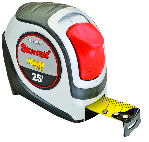 Exact Plus 1.06" x 25' English Measuring Tape, Graduated in 1/16" KTXP106-25-N