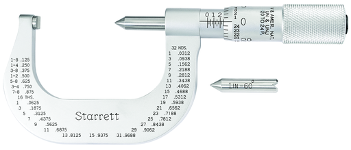 SCREW THREAD MICROMETER, 1-2" 585EP