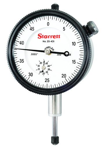 DIAL INDICATOR, 0 -.500", .0005" GRAD 25-431J