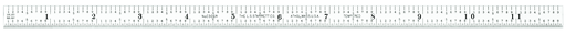 STEEL RULE, FULL FLEXIBLE, 12", 6R GRADS C306R-12