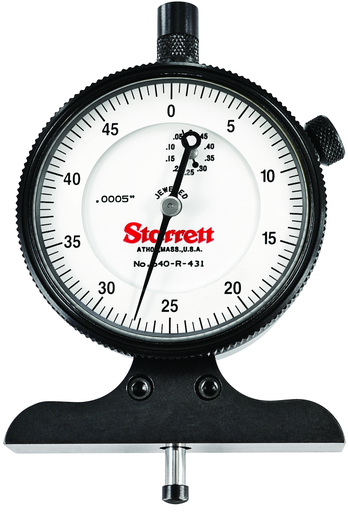 DIAL DEPTH GAGE, 0-1/2" RANGE, .0005" GRAD 640RJZ