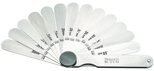 THICKNESS GAGE, 0.03-0.50mm, 13 LEAVES 173MA