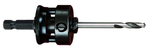 HOLE SAW ARBOR, With Pilot Drill, Fits Hole Saw Diameter 1-1/4" - 8-1/4" (32 - 210mm), Shank Size 11/32" (8.75mm) Hex, Quick Hitch A10