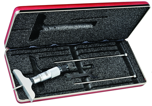 MICROMETER DEPTH GAGE 0-75mm, 2-1/2" BASE 440MZ-75RL