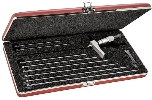 MICROMETER DEPTH GAGE 0-9", WITH HALF BASE 443Z-9RL