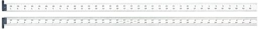 STEEL RULE, REVERSIBLE HOOK, SPRING-TEMPERED, 36", 4R GRADS CH604R-36