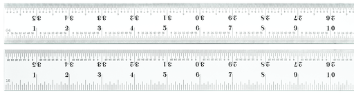 STEEL RULE, SPRING-TEMPERED, 36", 7R GRADS C607R-36