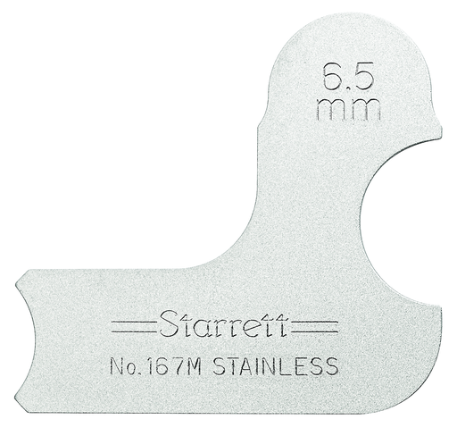 RADIUS GAGE, 6.5mm 167M-6 1/2