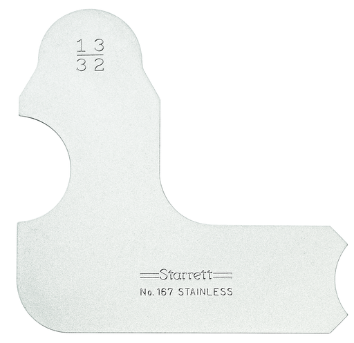 RADIUS GAGE, 13/32" 167-13/32