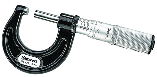 OUTSIDE MICROMETER, 0-1", .0001" GRADS T436.1XFL-1