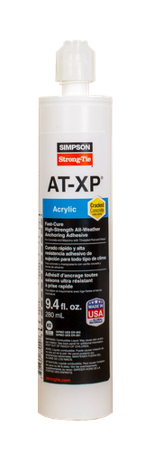 Simpson Strong-Tie AT-XP10 AT-XP® 9.4-oz. High-Strength Acrylic Anchoring Adhesive Cartridge w/ Nozzle