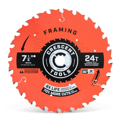 CRESCENT 7-1/4" 24T FRAMING TEN PACK