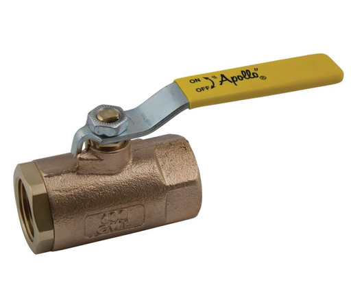 Apollo Bronze 2 Piece Ball Valve with SS Latch-Lock Lever & Nut 1-1/2" (2 x FNPT)