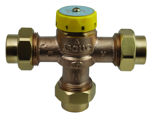 Apollo Bronze Thermostatic Mixing Valve 1/2" (3 x FNPT)