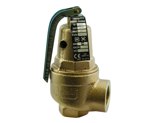 Apollo Bronze Safety Relief Valve with Standard Outlet 125 psig 1" (2 x FNPT)
