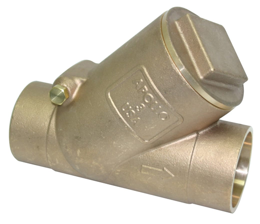 Apollo Bronze Y-Pattern Swing Check Valve with Bronze Seat Disc 1/2" (2 x Solder)