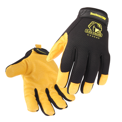 Toolhandz® Core Pig Grain Leather Palm Mechanic's Gloves